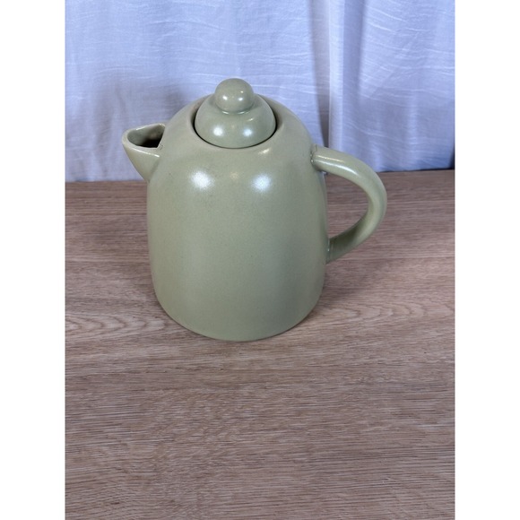 MSRF, Inc Ceramic Coffee Pot Tea Pot Green Lidded Pottery - Picture 2 of 8